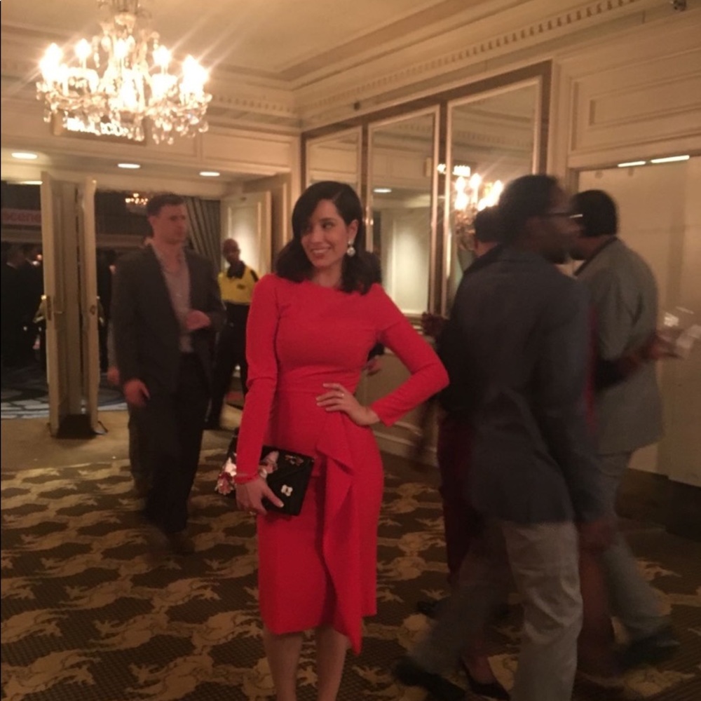 Red midi Pencil dress